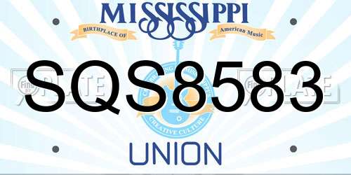 SQS8583 Mississippi License Plate