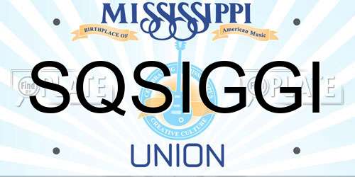 SQSIGGI Mississippi License Plate