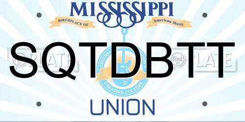 SQTDBTT Mississippi License Plate