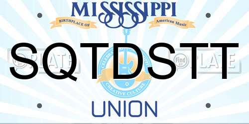 SQTDSTT Mississippi License Plate