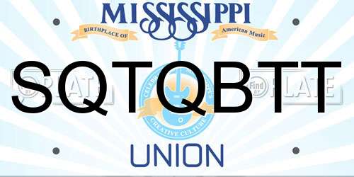 SQTQBTT Mississippi License Plate