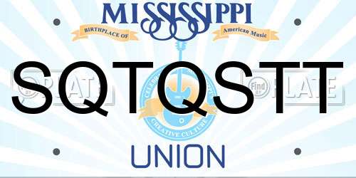 SQTQSTT Mississippi License Plate