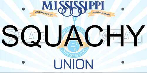 SQUACHY Mississippi License Plate