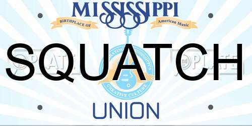 SQUATCH Mississippi License Plate