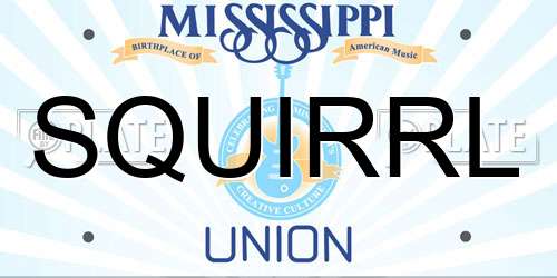 SQUIRRL Mississippi License Plate