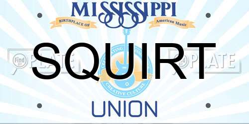 SQUIRT Mississippi License Plate