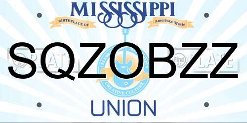 SQZOBZZ Mississippi License Plate