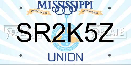 SR2K5Z Mississippi License Plate
