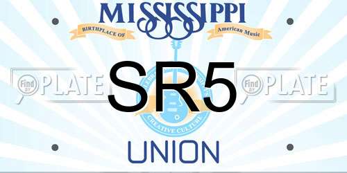 SR5 Mississippi License Plate