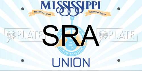 SRA Mississippi License Plate