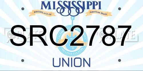 SRC2787 Mississippi License Plate