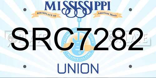SRC7282 Mississippi License Plate