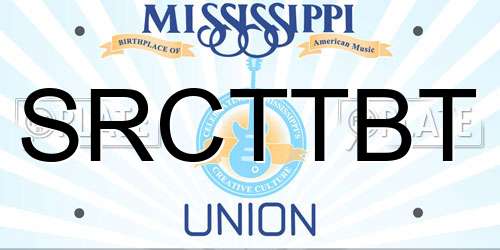 SRCTTBT Mississippi License Plate