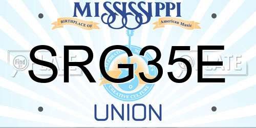 SRG35E Mississippi License Plate