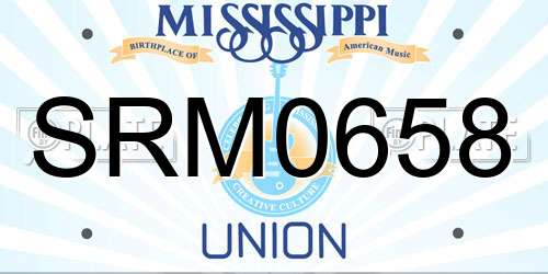 SRM0658 Mississippi License Plate