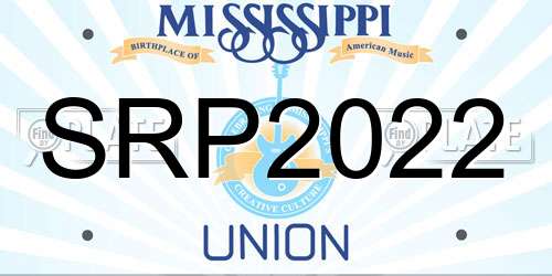 SRP2022 Mississippi License Plate