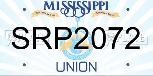 SRP2072 Mississippi License Plate