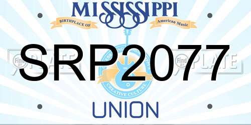 SRP2077 Mississippi License Plate