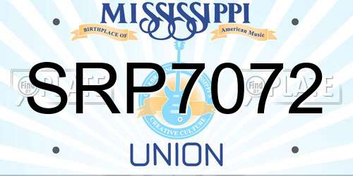 SRP7072 Mississippi License Plate