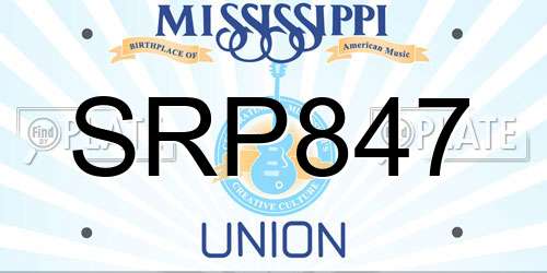 SRP847 Mississippi License Plate