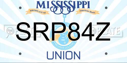 SRP84Z Mississippi License Plate