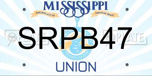 SRPB47 Mississippi License Plate