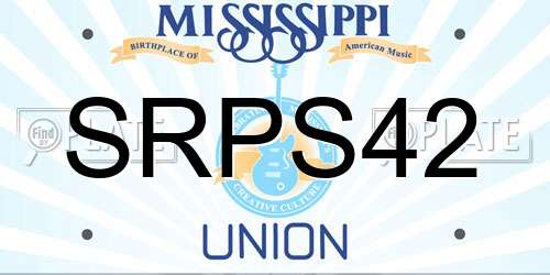SRPS42 Mississippi License Plate