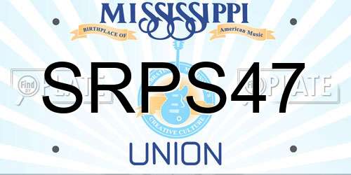 SRPS47 Mississippi License Plate