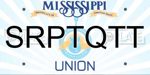 SRPTQTT Mississippi License Plate