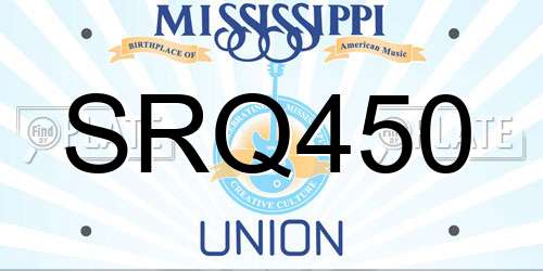 SRQ450 Mississippi License Plate