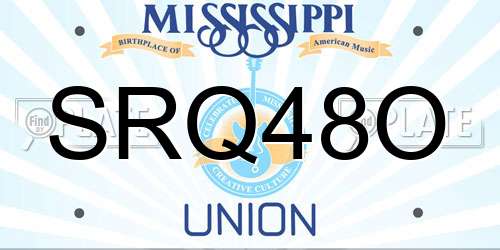 SRQ48O Mississippi License Plate
