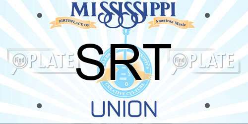 SRT Mississippi License Plate