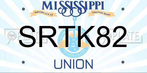 SRTK82 Mississippi License Plate