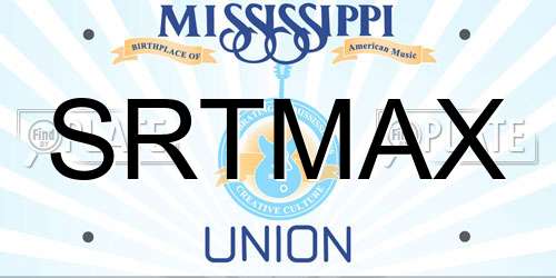 SRTMAX Mississippi License Plate