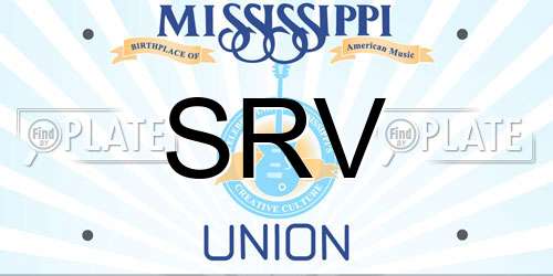 SRV Mississippi License Plate