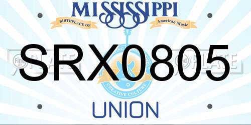 SRX0805 Mississippi License Plate