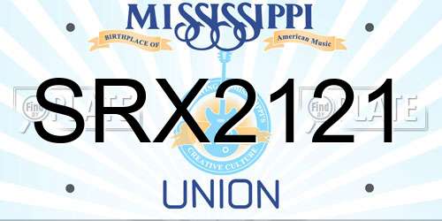 SRX2121 Mississippi License Plate