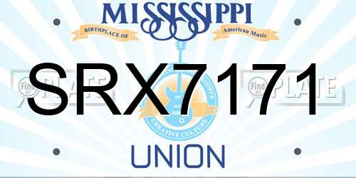 SRX7171 Mississippi License Plate
