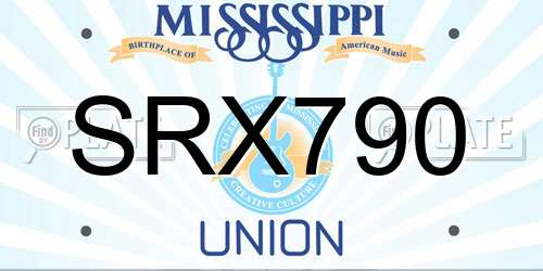 SRX790 Mississippi License Plate