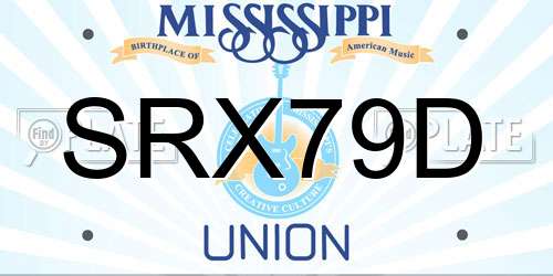 SRX79D Mississippi License Plate
