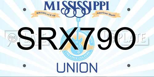 SRX79O Mississippi License Plate