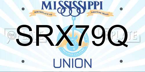 SRX79Q Mississippi License Plate