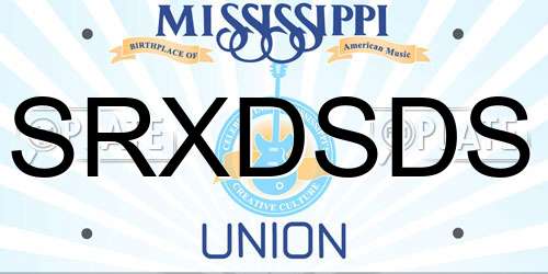 SRXDSDS Mississippi License Plate