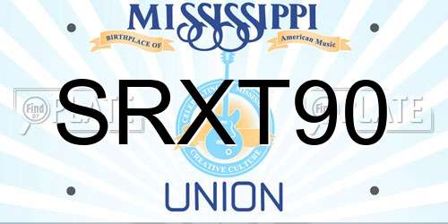 SRXT90 Mississippi License Plate