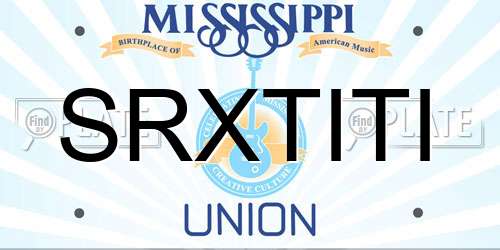 SRXTITI Mississippi License Plate