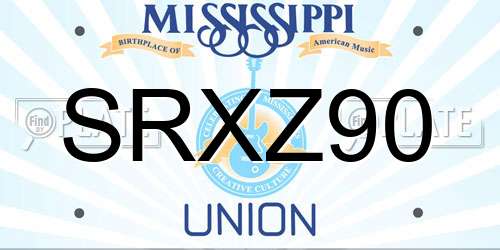 SRXZ90 Mississippi License Plate