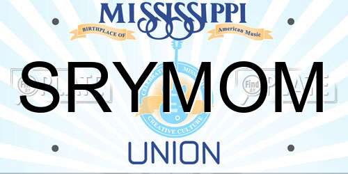 SRYMOM Mississippi License Plate