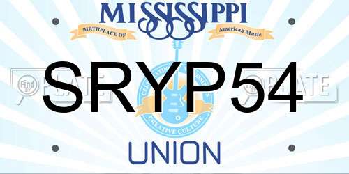 SRYP54 Mississippi License Plate