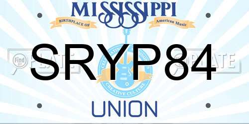 SRYP84 Mississippi License Plate