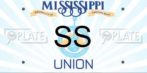SS Mississippi License Plate